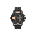 Diesel DZ7291 Little Daddy Chronograph Men's Watch – Black Dial & Black Leather Strap