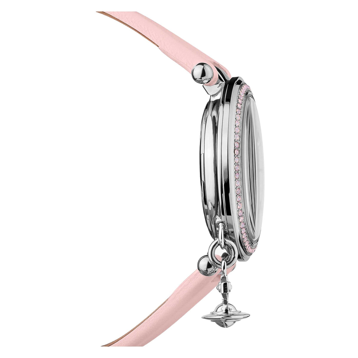 Vivienne Westwood Orb Pastelle 32mm Silver Dial Leather Ladies Quartz Watch VV006SLPK